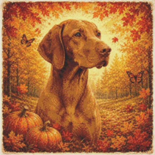 Hungarian vizsla puppy dog - vizsla, in