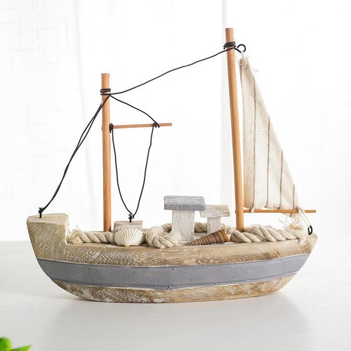 Wooden sailing boat decor - wooden,