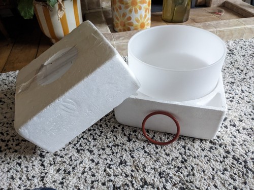 Crystal singing bowl - singing,