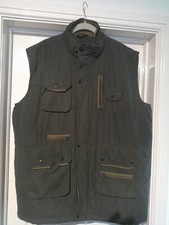 Men's Hunting/Fishing Gilet by Jackdaw, XXL, khaki, 10 pockets, VGC