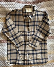 Folk Checked flannel brushed cotton  Shirt Shacket Women’s New