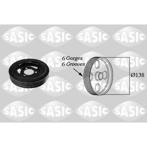 Belt pulley crankshaft for bmw - pulley,