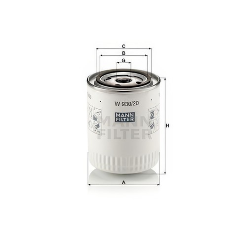 Mann w930 oil filter fits - mann, w930/20
