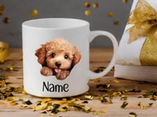 Poodle Dog Peeping Puppy