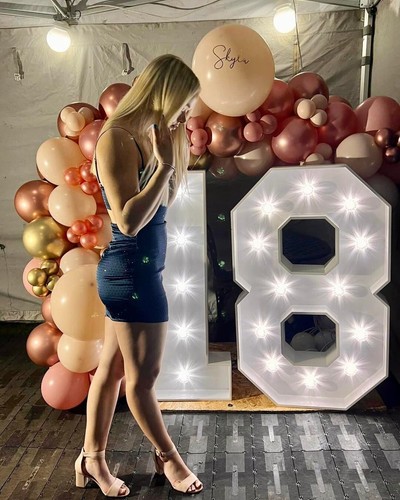 Hire 4ft light up numbers - to,
