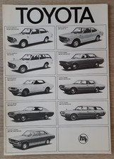 Toyota Range Brochure / Leaflet c.1974 - Corolla Carina Celica Corona Crown