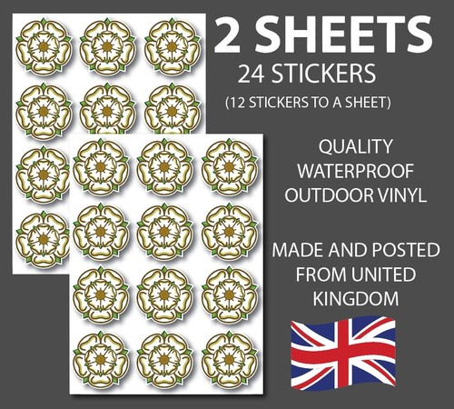 Yorkshire white rose sticker - yorkshire,