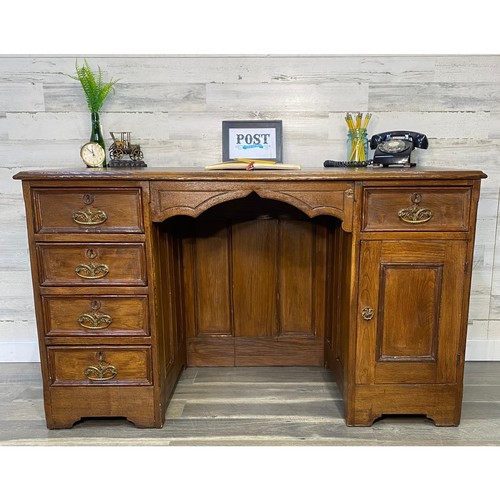 Antique kneehole writing desk - antique,