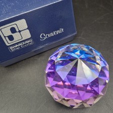 Swarovski Purple 328g Heliotrope 60mm Ball Crystal Helio Paperweight Vitrail VGC
