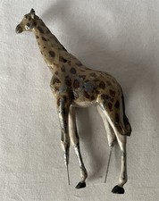 Partially Repaired Vintage Painted Lead Britains Toy Soldier Zoo / Wild Giraffe