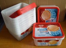 10 x Ice cream tubs with lids, storage, DIY, Crafting, food, pet food