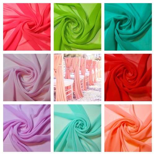 Chiffon sheer fabric plain - chiffon,