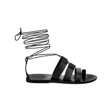 Gladiator roman greek egyptian leather sandals made with hands black natural