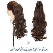 Extra Thick Real Claw on Ponytail Clip In Hair Extensions Pony Tail As Human UK