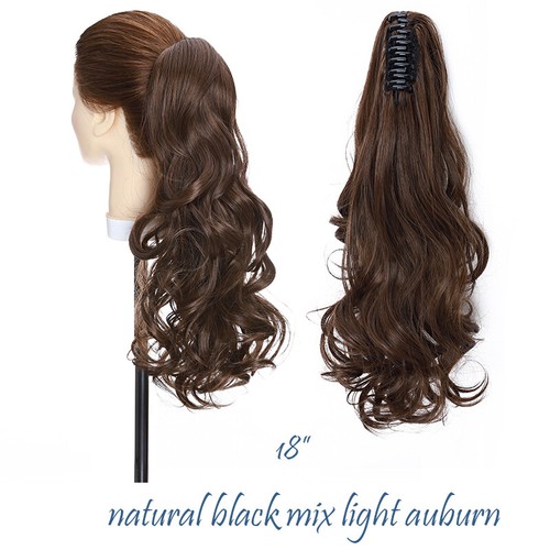 Long ponytail clip hair - ponytail,
