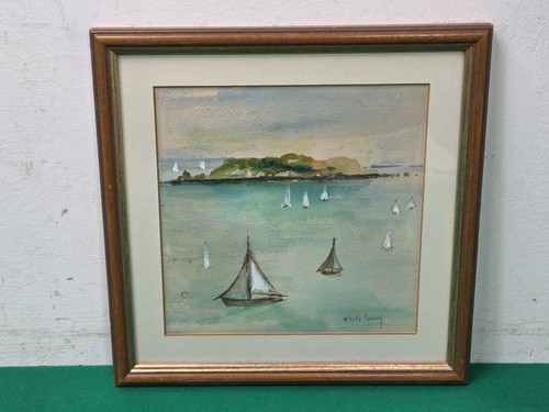 Framed boats seascape - boats,