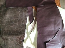 Browns cream faux suede faux leather fabric 23 pieces different colours & sizes