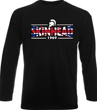 Men's Long Sleeve T-Shirt Skinhead Union Jack Design Ska Reggae 2-Tone 1969 Oi!