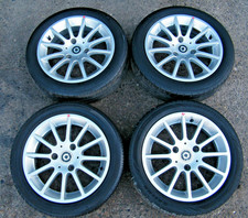 SMART CAR 451 FORTWO 2007-14 - SET OF 12 SPOKE 'DESIGN 1' ALLOY WHEELS & TYRES