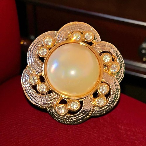 Vintage scarf ring diamante - ring,