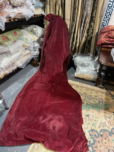 Single red velvet door - velvet, curtain
