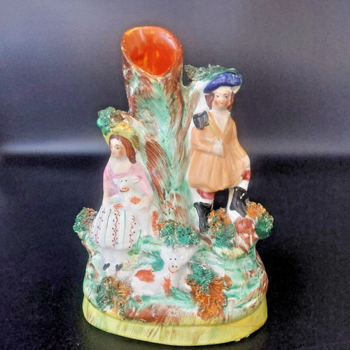 Antique staffordshire spill - staffordshire,