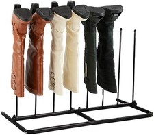 Steel Black Powder Coated Boot Rack 4 Pair Wellie Welly Holder Stand Storage