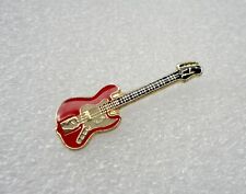Pre-Owned Classic Rock Red Guitar Lapel Pin Badge #188a 