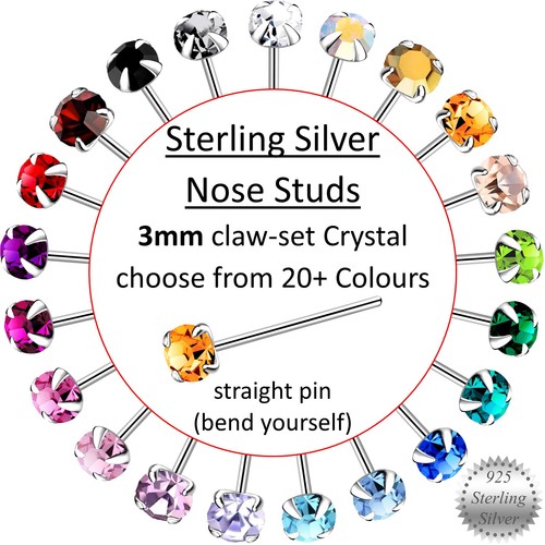 Straight nose stud 3mm - nose, claw