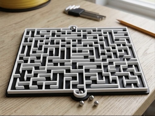 Double sided maze puzzle - maze,