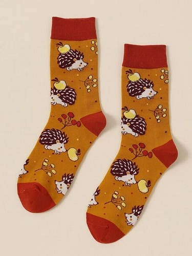Ladies dark orange hedgehog - ladies,