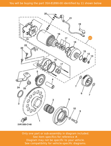 Yamaha motor assy - motor,