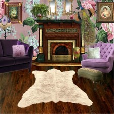 White Bear Skin Rug - Faux Fur