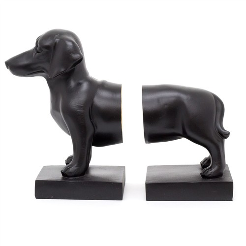 Sausage dog bookends resin - dog, |