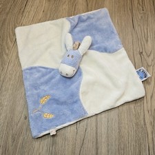 Noukie's Donkey Blue Comforter Comfort Blanket Blankie Soother Horse Cow Plush 