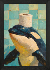 Orca with Toilet Paper Hat