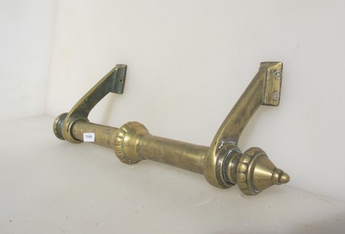 Antique brass door handle - brass,