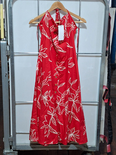 Zara red white floral - &, print