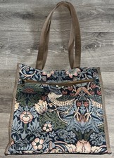 William Morris Strawberry Thief Blue Tapestry Shopper Bag Shoulder Bag.  (3j) 