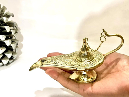 Aladdin genie oil brass - 6'',
