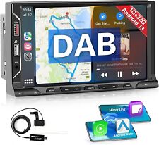 Hikity Car Radio DAB Double DIN Android 11 with 7 Inch Touch Screen A3066