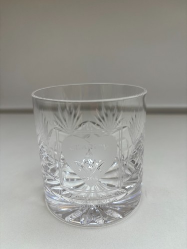 Masonic engraved whisky - , glass