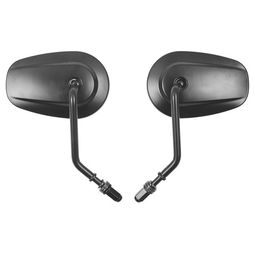 Black motorcycle rearview - black,