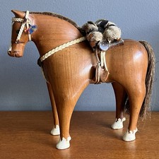 Vintage Wooden Horse Ornament