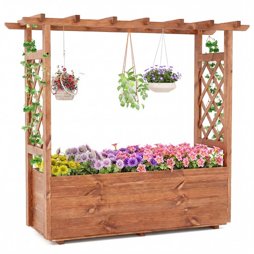 Raised garden bed wooden - garden,