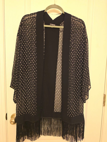 Express kimono polka dot - express, black