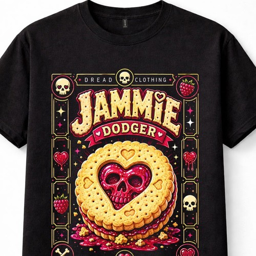 Jammie dodger biscuit - dodger, skull