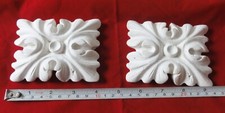 Two Large Architectural Plaster Antique Design Wall Furniture Plaque Mouldings
