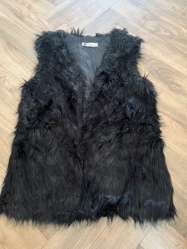 Black faux fur women gilet - faux, women’s