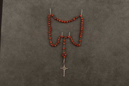 Antique silver faceted coral - silver,